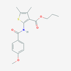 Propyl 2-{[(4-methoxyphenyl)carbonyl]amino}-4,5-dimethylthiophene-3-carboxylate