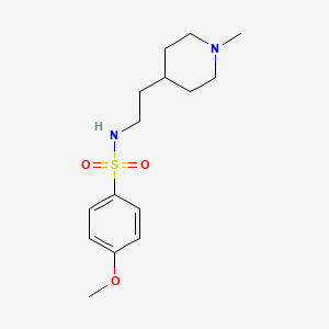 4-methoxy-N-[2-(1-methyl-4-piperidinyl)ethyl]benzenesulfonamide