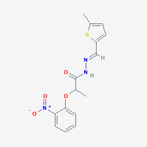 2-{2-nitrophenoxy}-N'-[(5-methyl-2-thienyl)methylene]propanohydrazide
