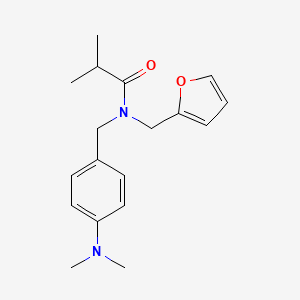 N-[4-(dimethylamino)benzyl]-N-(2-furylmethyl)-2-methylpropanamide