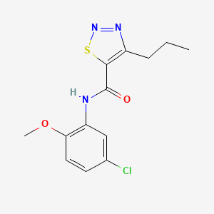 molecular formula C13H14ClN3O2S B4506251 N-(5-chloro-2-methoxyphenyl)-4-propyl-1,2,3-thiadiazole-5-carboxamide 