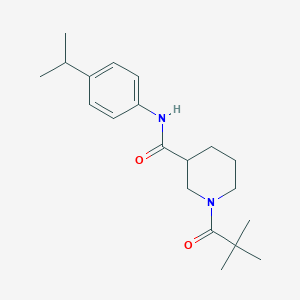 molecular formula C20H30N2O2 B4506259 1-(2,2-dimethylpropanoyl)-N-(4-isopropylphenyl)-3-piperidinecarboxamide 