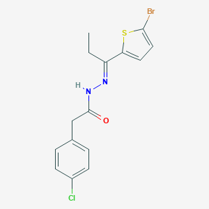 N'-[1-(5-bromo-2-thienyl)propylidene]-2-(4-chlorophenyl)acetohydrazide