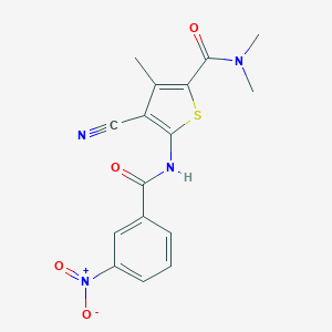 4-cyano-5-({3-nitrobenzoyl}amino)-N,N,3-trimethylthiophene-2-carboxamide