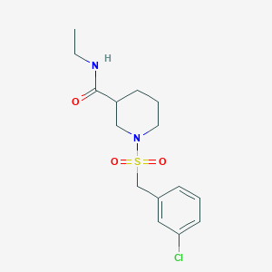 1-[(3-chlorobenzyl)sulfonyl]-N-ethyl-3-piperidinecarboxamide