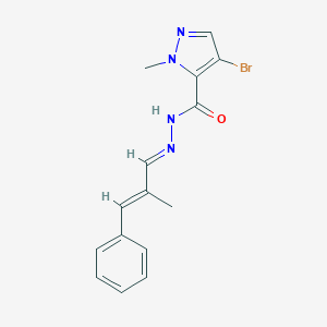 molecular formula C15H15BrN4O B450628 4-bromo-1-methyl-N'-(2-methyl-3-phenyl-2-propenylidene)-1H-pyrazole-5-carbohydrazide 