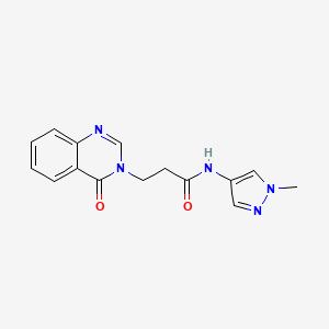 molecular formula C15H15N5O2 B4506314 N-(1-methyl-1H-pyrazol-4-yl)-3-(4-oxoquinazolin-3(4H)-yl)propanamide 