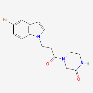 4-[3-(5-bromo-1H-indol-1-yl)propanoyl]piperazin-2-one