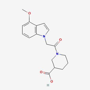 1-[(4-methoxy-1H-indol-1-yl)acetyl]piperidine-3-carboxylic acid