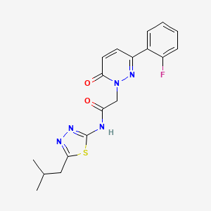 2-[3-(2-fluorophenyl)-6-oxopyridazin-1(6H)-yl]-N-[(2E)-5-(2-methylpropyl)-1,3,4-thiadiazol-2(3H)-ylidene]acetamide