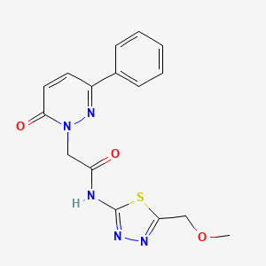 N-[(2E)-5-(methoxymethyl)-1,3,4-thiadiazol-2(3H)-ylidene]-2-(6-oxo-3-phenylpyridazin-1(6H)-yl)acetamide