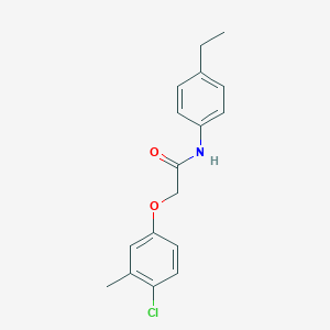molecular formula C17H18ClNO2 B450635 2-(4-chloro-3-methylphenoxy)-N-(4-ethylphenyl)acetamide 