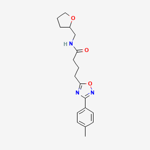 4-[3-(4-methylphenyl)-1,2,4-oxadiazol-5-yl]-N-(tetrahydro-2-furanylmethyl)butanamide