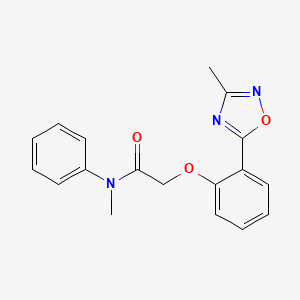 molecular formula C18H17N3O3 B4506367 N-methyl-2-[2-(3-methyl-1,2,4-oxadiazol-5-yl)phenoxy]-N-phenylacetamide 