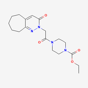 ethyl 4-[(3-oxo-3,5,6,7,8,9-hexahydro-2H-cyclohepta[c]pyridazin-2-yl)acetyl]-1-piperazinecarboxylate