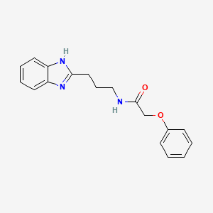 molecular formula C18H19N3O2 B4506382 N-[3-(1H-苯并咪唑-2-基)丙基]-2-苯氧基乙酰胺 