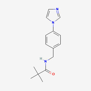 molecular formula C15H19N3O B4506405 N-[4-(1H-imidazol-1-yl)benzyl]-2,2-dimethylpropanamide 