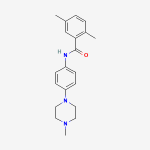 molecular formula C20H25N3O B4506443 2,5-二甲基-N-[4-(4-甲基-1-哌嗪基)苯基]苯甲酰胺 