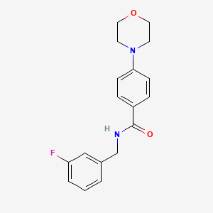 molecular formula C18H19FN2O2 B4506451 N-(3-fluorobenzyl)-4-(4-morpholinyl)benzamide 