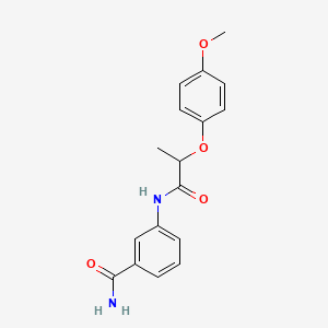 molecular formula C17H18N2O4 B4506488 3-{[2-(4-methoxyphenoxy)propanoyl]amino}benzamide 