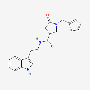 1-(2-furylmethyl)-N-[2-(1H-indol-3-yl)ethyl]-5-oxo-3-pyrrolidinecarboxamide