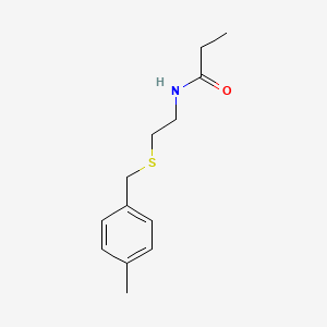 N-[2-[(4-methylphenyl)methylsulfanyl]ethyl]propanamide