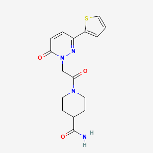 1-{[6-oxo-3-(2-thienyl)-1(6H)-pyridazinyl]acetyl}-4-piperidinecarboxamide