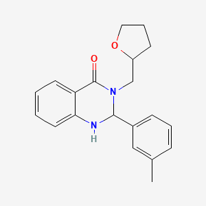 2-(3-methylphenyl)-3-(tetrahydro-2-furanylmethyl)-2,3-dihydro-4(1H)-quinazolinone