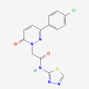 molecular formula C14H10ClN5O2S B4506526 2-[3-(4-氯苯基)-6-氧代-1(6H)-吡啶嗪基]-N-1,3,4-噻二唑-2-基乙酰胺 