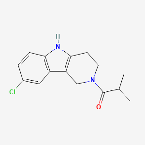 molecular formula C15H17ClN2O B4506538 8-氯-2-异丁酰基-2,3,4,5-四氢-1H-吡啶并[4,3-b]吲哚 