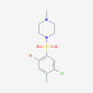 1-(2-Bromo-5-chloro-4-methylbenzenesulfonyl)-4-methylpiperazine