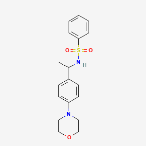 N-{1-[4-(4-morpholinyl)phenyl]ethyl}benzenesulfonamide