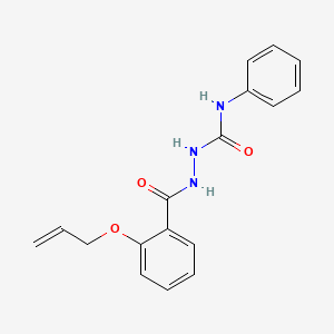 molecular formula C17H17N3O3 B4506559 2-[2-(烯丙氧基)苯甲酰基]-N-苯基肼基甲酰胺 