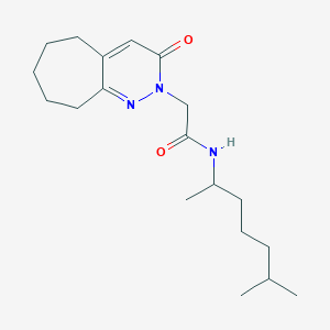 N-(1,5-dimethylhexyl)-2-(3-oxo-3,5,6,7,8,9-hexahydro-2H-cyclohepta[c]pyridazin-2-yl)acetamide