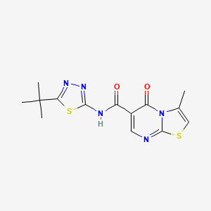 N-(5-tert-butyl-1,3,4-thiadiazol-2-yl)-3-methyl-5-oxo-5H-[1,3]thiazolo[3,2-a]pyrimidine-6-carboxamide