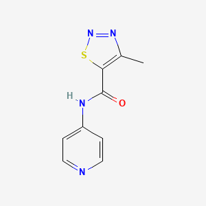 molecular formula C9H8N4OS B4506577 4-methyl-N-4-pyridinyl-1,2,3-thiadiazole-5-carboxamide 