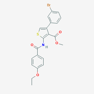 molecular formula C21H18BrNO4S B450658 Methyl 4-(3-bromophenyl)-2-[(4-ethoxybenzoyl)amino]thiophene-3-carboxylate 