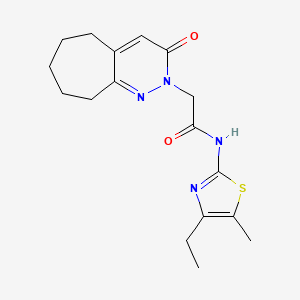 N-(4-ethyl-5-methyl-1,3-thiazol-2-yl)-2-(3-oxo-3,5,6,7,8,9-hexahydro-2H-cyclohepta[c]pyridazin-2-yl)acetamide