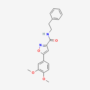 5-(3,4-dimethoxyphenyl)-N-(2-phenylethyl)-3-isoxazolecarboxamide