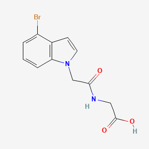 molecular formula C12H11BrN2O3 B4506622 N-[(4-溴-1H-吲哚-1-基)乙酰]甘氨酸 