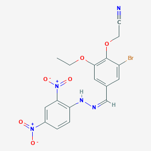 (2-bromo-4-{(Z)-[2-(2,4-dinitrophenyl)hydrazinylidene]methyl}-6-ethoxyphenoxy)acetonitrile
