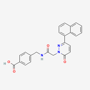 molecular formula C24H19N3O4 B4506634 4-[({[3-(1-naphthyl)-6-oxo-1(6H)-pyridazinyl]acetyl}amino)methyl]benzoic acid 