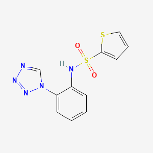 molecular formula C11H9N5O2S2 B4506653 N-[2-(1H-tetrazol-1-yl)phenyl]-2-thiophenesulfonamide 