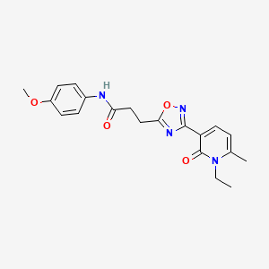 3-[3-(1-ethyl-6-methyl-2-oxo-1,2-dihydro-3-pyridinyl)-1,2,4-oxadiazol-5-yl]-N-(4-methoxyphenyl)propanamide