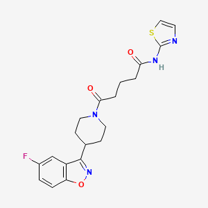 5-[4-(5-fluoro-1,2-benzisoxazol-3-yl)-1-piperidinyl]-5-oxo-N-1,3-thiazol-2-ylpentanamide