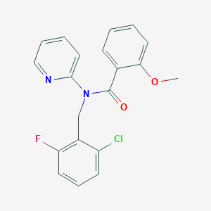 N-[(2-CHLORO-6-FLUOROPHENYL)METHYL]-2-METHOXY-N-(PYRIDIN-2-YL)BENZAMIDE