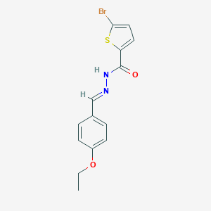 molecular formula C14H13BrN2O2S B450677 5-bromo-N'-(4-ethoxybenzylidene)-2-thiophenecarbohydrazide 
