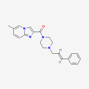 6-methyl-2-{[4-(3-phenyl-2-propen-1-yl)-1-piperazinyl]carbonyl}imidazo[1,2-a]pyridine