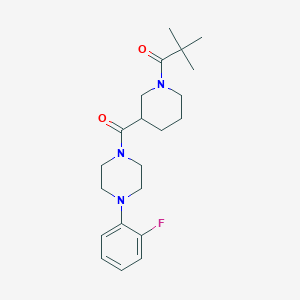 1-{[1-(2,2-dimethylpropanoyl)-3-piperidinyl]carbonyl}-4-(2-fluorophenyl)piperazine