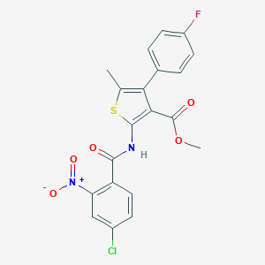 Methyl 2-({4-chloro-2-nitrobenzoyl}amino)-4-(4-fluorophenyl)-5-methylthiophene-3-carboxylate
